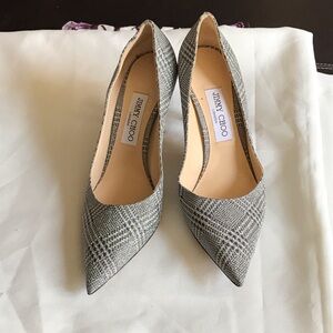 Jimmy Choo Glitter plaid pump